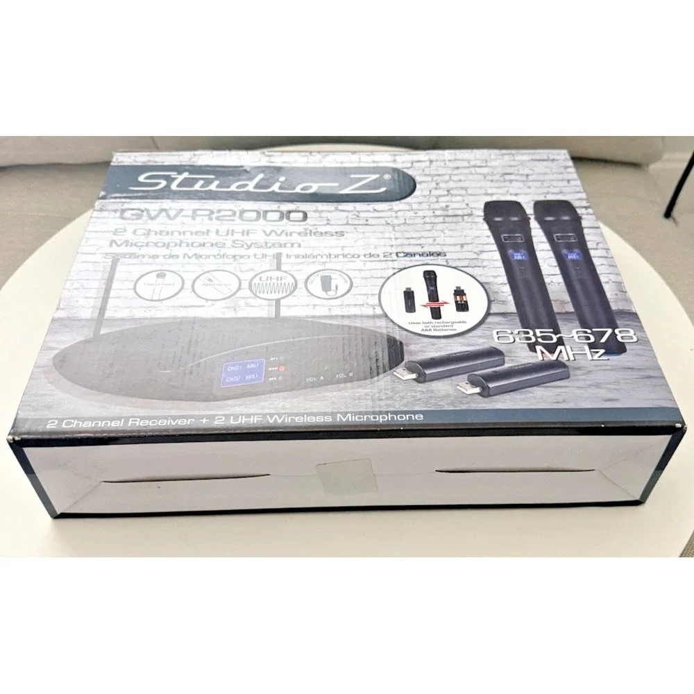 Studio Z GW-R2000 UHF Wireless Microphone - Professional Karaoke Microphones